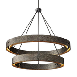 Lustre Rond à Deux Niveaux en Laiton Élysée 137cm