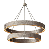 Lustre Rond à Deux Niveaux en Laiton Élysée 137cm