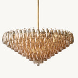 Lustre à Plusieurs Niveaux en Verre Fumé Venezia 118cm