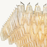 Lustre Rectangulaire à Plusieurs Niveaux en Verre Transparent Venezia 137cm