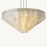 Lustre Rond en Verre Transparent Impérial 165cm