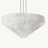 Lustre Rond en Verre Transparent Impérial 165cm