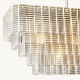 Lustre Rectangulaire en Verre Transparent Impérial 150cm