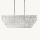 Lustre Rectangulaire en Verre Transparent Impérial 150cm