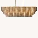 Lustre Rectangulaire en Verre Fumé Impérial 196cm