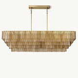 Lustre Rectangulaire en Verre Fumé Impérial 196cm