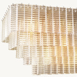 Lustre Rectangulaire en Verre Transparent Impérial 194cm