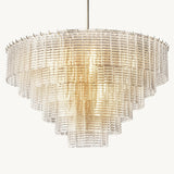 Lustre Rond en Verre Transparent Impérial 104cm