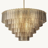 Lustre Rond en Verre Fumé Impérial 104cm