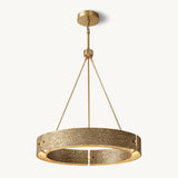 Lustre Rond en Laiton Élysée 91cm