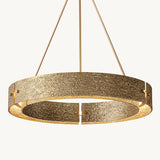 Lustre Rond en Laiton Élysée 91cm