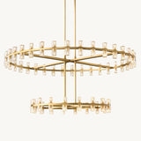 Lustre Rond à Deux Niveaux Rouage 152cm
