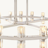Lustre Rond à Deux Niveaux Rouage 152cm