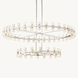 Lustre Rond à Deux Niveaux Rouage 152cm