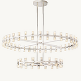 Lustre Rond à Deux Niveaux Rouage 152cm