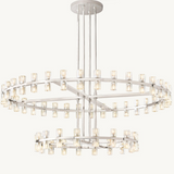 Lustre Rond à Deux Niveaux Rouage 152cm