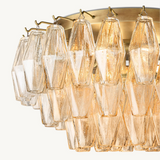 Plafonnier en Verre Transparent Venezia 43cm