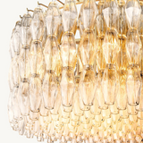 Lustre Rond en Verre Transparent Venezia 93cm