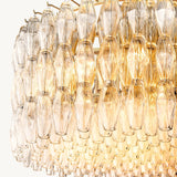 Lustre Rond en Verre Transparent Venezia 156cm