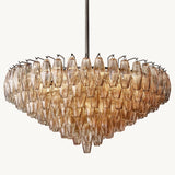 Lustre à Plusieurs Niveaux en Verre Fumé Venezia 93cm