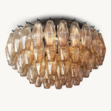 Plafonnier en Verre Fumé Venezia 56cm