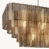 Lustre Rectangulaire en Verre Fumé Impérial 150cm