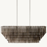 Lustre Rectangulaire en Verre Fumé Impérial 150cm