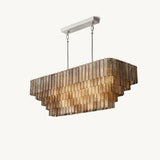 Lustre Rectangulaire en Verre Fumé Impérial 150cm