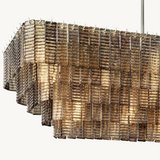 Lustre Rectangulaire en Verre Fumé Impérial 196cm