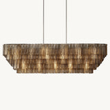 Lustre Rectangulaire en Verre Fumé Impérial 196cm