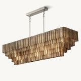 Lustre Rectangulaire en Verre Fumé Impérial 196cm