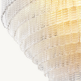 Lustre Rond en Verre Transparent Impérial 132cm