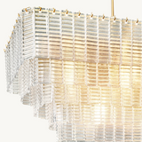 Lustre Rectangulaire en Verre Transparent Impérial 150cm