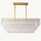 Lustre Rectangulaire en Verre Transparent Impérial 150cm