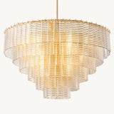 Lustre Rond en Verre Transparent Impérial 104cm