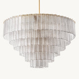 Lustre Rond en Verre Transparent Impérial 104cm