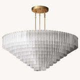 Lustre Rond en Verre Transparent Impérial 165cm