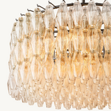 Lustre Rond en Verre Transparent Venezia 93cm