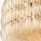 Lustre Rond en Verre Transparent Venezia 93cm
