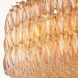 Lustre Rond en Verre Transparent Venezia 118cm