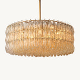 Lustre Rond en Verre Transparent Venezia 118cm
