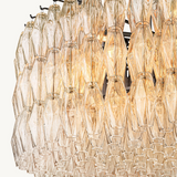 Lustre Rond en Verre Transparent Venezia 118cm