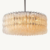 Lustre Rond en Verre Transparent Venezia 118cm