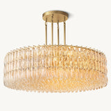 Lustre Rond en Verre Transparent Venezia 156cm