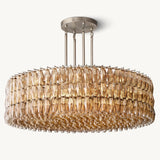 Lustre Rond en Verre Fumé Venezia 156cm