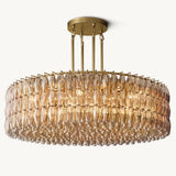 Lustre Rond en Verre Fumé Venezia 156cm