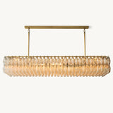Lustre Rectangulaire en Verre Transparent Venezia 188cm