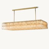 Lustre Rectangulaire en Verre Transparent Venezia 188cm