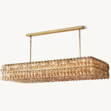 Lustre Rectangulaire en Verre Fumé Venezia 188cm