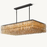 Lustre Rectangulaire en Verre Fumé Venezia 137cm